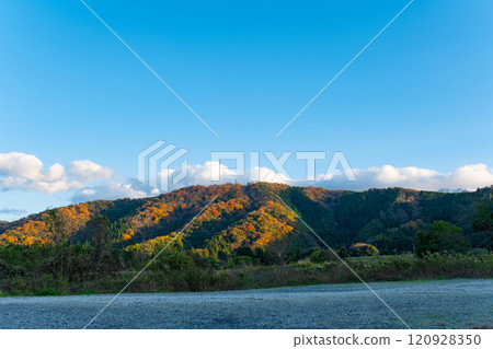 鳥取縣西白郡片堂山的紅葉 鳥取縣西白郡片堂山的紅葉 120928350