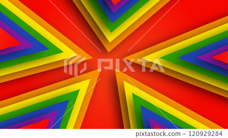 Abstract geometric red, orange, yellow, green, blue and purple lgbt color background. June LGBTQ Historical Pride Month. Background with rainbow color copy space for text. Vector illustration Abstract geometric red, orange, yellow, green, blue and purple lgbt color background. June LGBTQ Historical Pride Month. Background with rainbow color copy space for text. Vector illustration 120929284