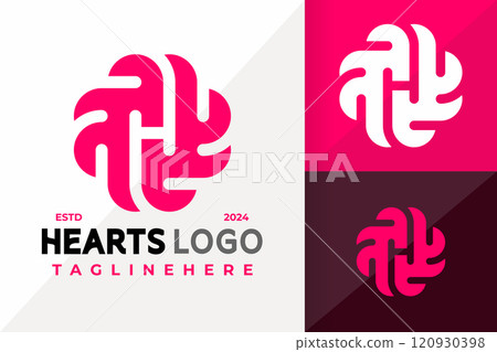 Letter H Heart Rose Logo Icon Vector Design Illustration Letter H Heart Rose Logo Icon Vector Design Illustration 120930398