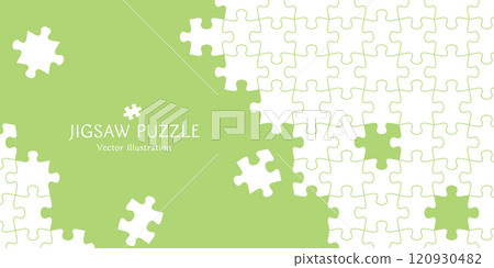 正在組裝的拼圖遊戲背景材料的向量圖解 120930482
