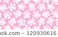 Flower pattern. Floral seamless pink vector background. Crayon spring simple print pattern. Chalk flower, abstract cute pastel summer design. Wax pencil modern child background. Floral pink crayon bg 120930616