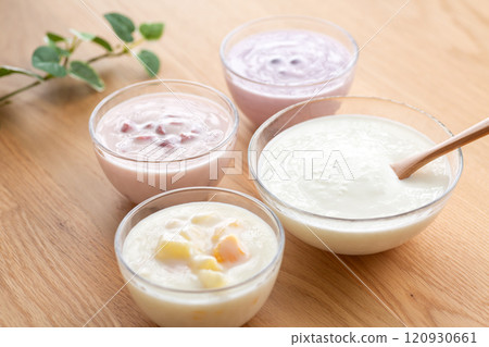 Various yogurts Various yogurts 120930661