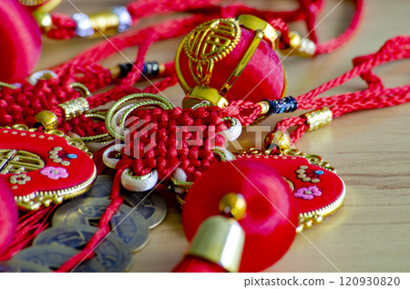 Close up view of Chinese New Year decoration 120930820