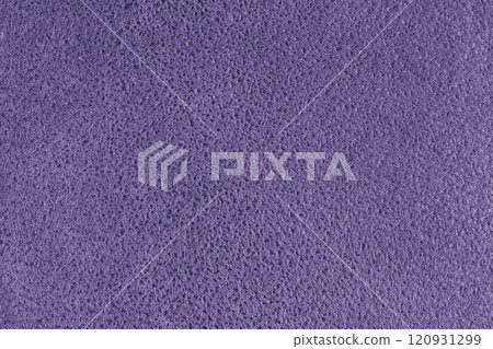 Purple suede leather texture with embossed spotted pattern background, fleecy fabric texutre 120931299
