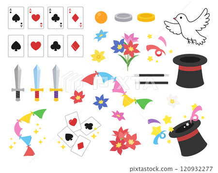 魔術技巧的插畫素材集工具_flat 魔術技巧的插畫素材集工具_flat 120932277