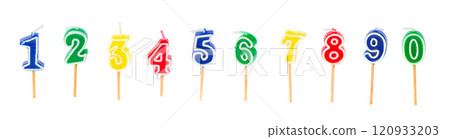 Birthday multicolored candles Birthday multicolored candles 120933203