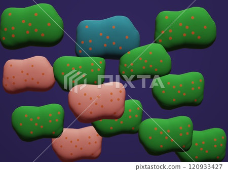A scene of cell-like proliferation A scene of cell-like proliferation 120933427