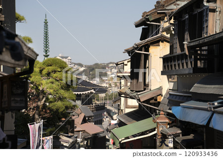 Enoshima shrine at Enoshima Island in Fujisawa, Kanagawa, Japan. 120933436