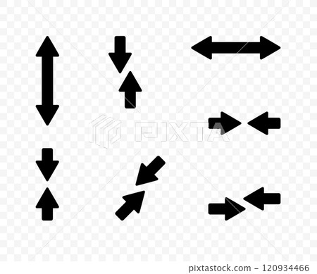 Dimension measurement arrow vector design Dimension measurement arrow vector design 120934466