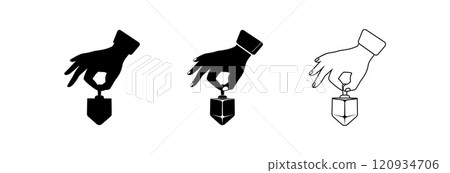 Dreidel game icon. Dreidel game icon. 120934706