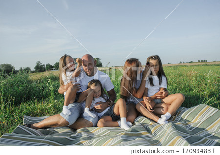 dad daughter and happy mom. 120934831