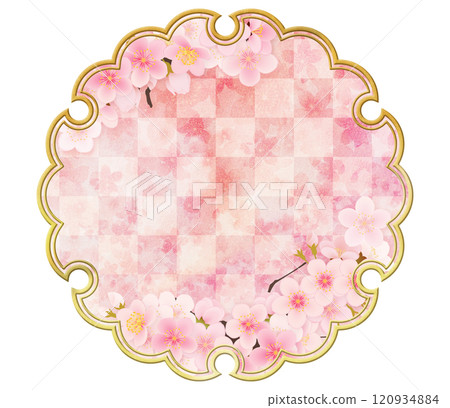 金色雪環線和吉野櫻花樹的背景資料 120934884