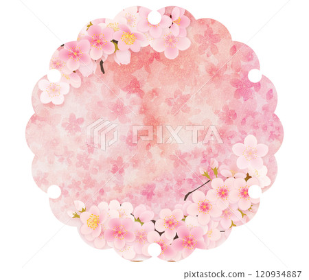 金色雪環線和吉野櫻花樹的背景資料 120934887