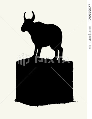 Vector drawing. Big golden idol Vector drawing. Big golden idol 120935027