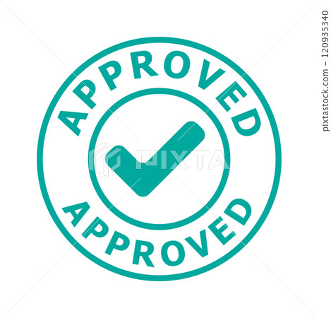Approved icon design template 120935340