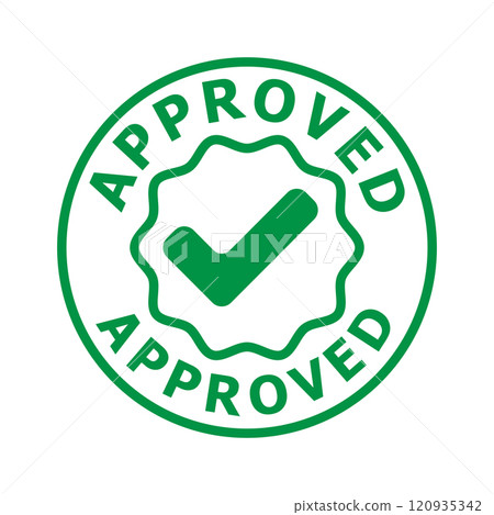 Approved icon design template Approved icon design template 120935342
