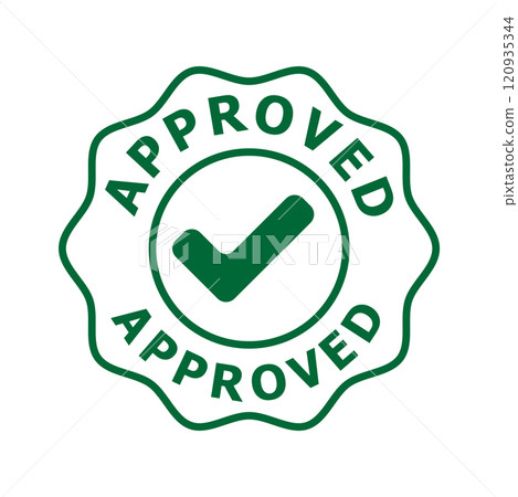 Approved icon design template Approved icon design template 120935344