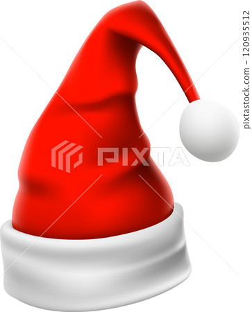 Red santa claus hat featuring white trim and a fluffy pompom embodies the joyful spirit of christmas, inspiring feelings of giving, celebration, and festive cheer during the holiday season Red santa claus hat featuring white trim and a fluffy pompom embodies the joyful spirit of christmas, inspiring feelings of giving, celebration, and festive cheer during the holiday season 120935512