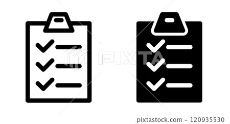 Checklist icon design template 120935530
