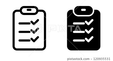 Checklist icon design template 120935531