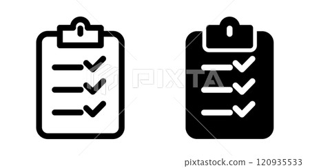 Checklist icon design template Checklist icon design template 120935533