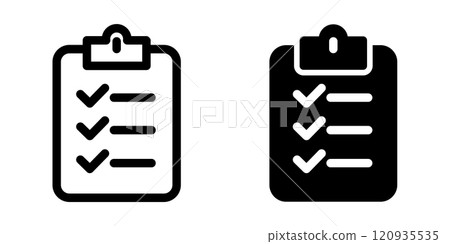 Checklist icon design template 120935535