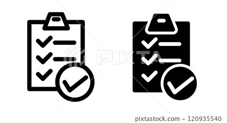 Checklist icon design template Checklist icon design template 120935540