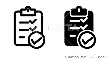 Checklist icon design template 120935543