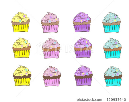 多彩的蛋糕 120935640