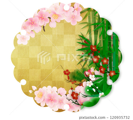 Illustration to feel the texture of Japanese paper 120935732