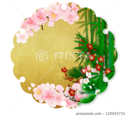 Illustration to feel the texture of Japanese paper 120935733