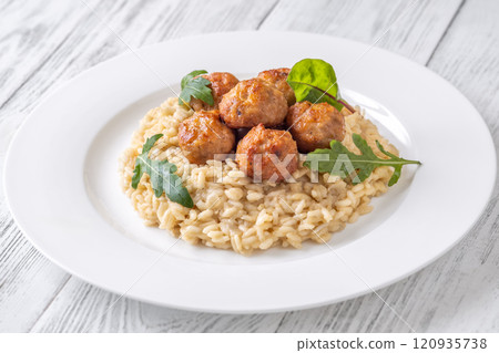 Chicken Meatball Risotto 120935738