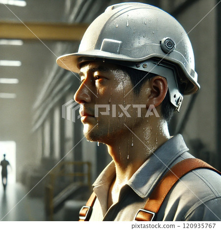 Field workers working in hot environments 120935767