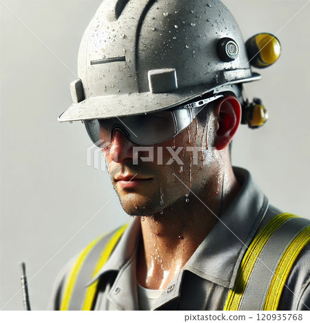 Field workers working in hot environments 120935768