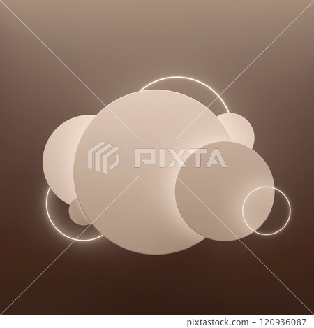 Abstract spheres with light halo on a mocha and mousse background Abstract spheres with light halo on a mocha and mousse background 120936087