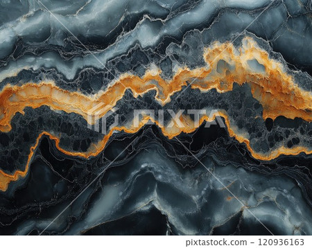 Stunning red and black marble texture with intricate veins and natural patterns, elegant tabletop 120936163