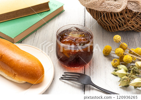 Delicious morning iced coffee 120936265