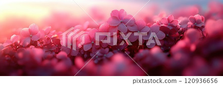 Hydrangea Flowers, Blooming White Hortensia, Hydrangea Paniculata Flower Closeup, Large Inflorescences 120936656
