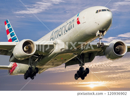 American Airlines Boeing 777 takeoff climb 120936902