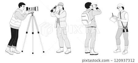 bird, man, binoculars 120937312