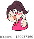 Girl A making a good sign 120937360