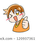Boy B making a good sign 120937361