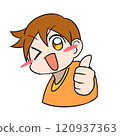 Boy A making a good sign 120937363