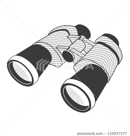 Binoculars on a white background Binoculars on a white background 120937377