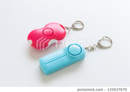 白底防盜蜂鳴器和防盜警報器照片素材 白底防盜蜂鳴器和防盜警報器照片素材 120937670