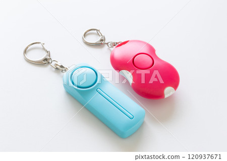 白底防盜蜂鳴器和防盜警報器照片素材 白底防盜蜂鳴器和防盜警報器照片素材 120937671