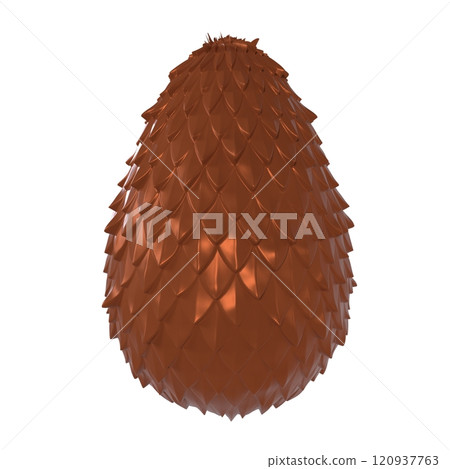 Unique decorative lamp shaped like a pine cone on a white background 120937763