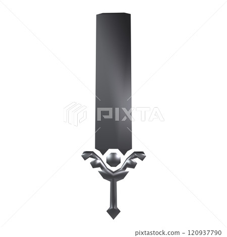 Decorative sword isolated on a white background for art display Decorative sword isolated on a white background for art display 120937790