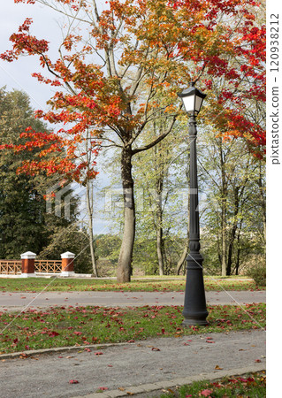 Walkway in the park in the summer Walkway in the park in the summer 120938212