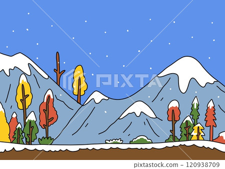 Winter snow landscape and snowy hills and fields season Winter snow landscape and snowy hills and fields season 120938709